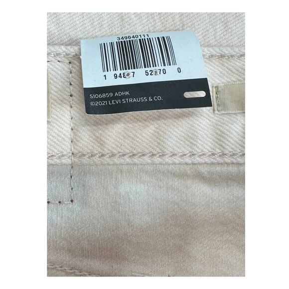 Levis Jeans Women 27x28 Premium Wedgie Straight Pink Button Fly High Rise‎ Big E - Picture 11 of 16